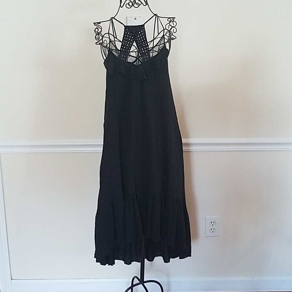 Women's Rebecca Minkoff black midi dress size S - Picture 1 of 3